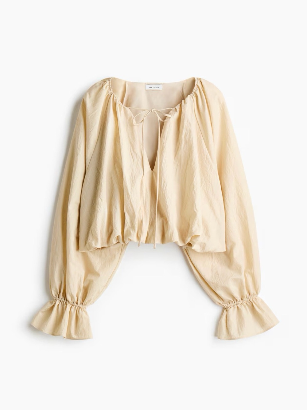 H&M Crinkled Balloon Blouse